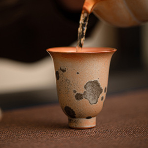 Shino Ware Magnolia Cup Open Slice Taza de té de cerámica para uso personal para Kung Fu Tea Set Master Tasting Cup para fiestas - Product Image 2