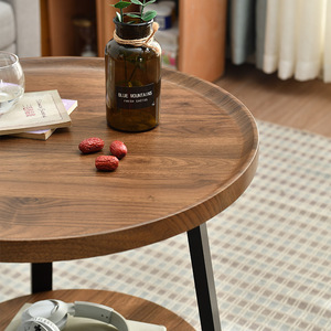 Bona <b>Gold</b> Square Coffee <b>Table</b> Wood <b>Round</b> Decorative Living Room <b>Side</b> <b>Table</b> Nordic Style Small Apartment Use - Product Image 1