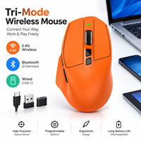 Souris de jeu sans fil ergonomique à boutons programmables avec connexion tri-mode OEM ODM pour PC et ordinateur