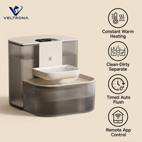 Fontaine à eau intelligente pour animaux de compagnie 3L grande capacité, chauffage sans fil à température constante, séparation eau propre/sale, auto-nettoyage pour chats et chiens