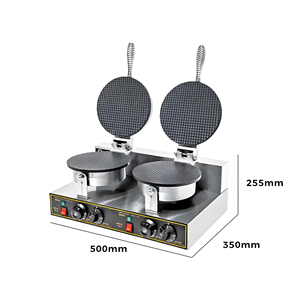 Máquina Comercial para Hacer Conos de Waffle de Acero Inoxidable y Aluminio Fundido de 220V, de Una o Dos Cabezas, Nueva - Product Image 6