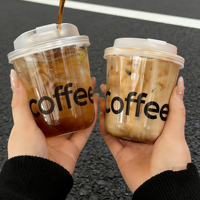 Gobelets en plastique PET transparents jetables en forme de U, 12 oz, 16 oz, 22 oz, pour fruits, boba et bubble tea