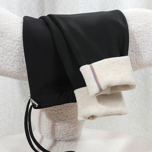 Pantalon de <span class=keywords><strong>maternité</strong></span> tendance automne-hiver, respirant, coupe ajustée, doublé <span class=keywords><strong>polaire</strong></span>, épais et chaud, avec taille élastique côtelée - Product Image 6