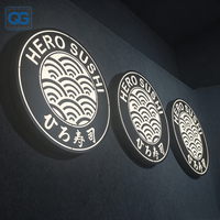Boîte à lumière LED ronde personnalisée avec impression UV, en acrylique, pour publicité, affichage en tissu, toile de fond pour enseigne murale de magasin commercial