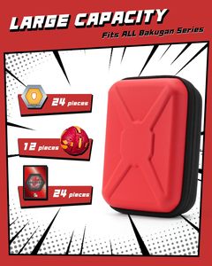 Étui rigide pour figurines <span class=keywords><strong>Bakugan</strong></span> - Organisateur de rangement pour jouets <span class=keywords><strong>Bakugan</strong></span>/Ability & Character Cards - Product Image 2
