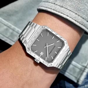 Luxury Brand New Arrivals 222 Square Men's Wrist <b>Watch</b> Stainless Steel VH31 Sweep Quartz Movt Male Sport <b>Watches</b> - Product Image 4