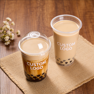 แก้วพลาสติก PET ขนาด 22 ออนซ์ 20 ออนซ์ แบบผนังเดียว 90 มม. พร้อมฝาปิด สำหรับเครื่องดื่มชานมไข่มุก - Product Image 4