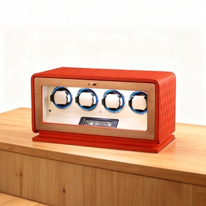 Estuches para Relojes Mecánicos de Cuero para 4 Relojes <span class=keywords><strong>Automáticos</strong></span>, Caja Giratoria con Pantalla Táctil LCD Inteligente - Product Image 1