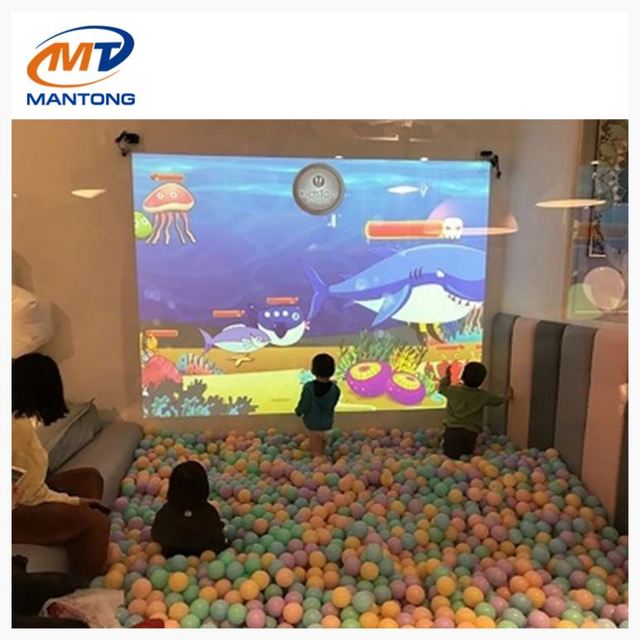 Indoor 3D Projector Interactive Game Ball Hitting Interactive Wall Game Projection System Software Entertainment Park