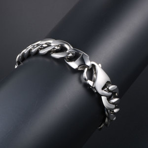 Stainless Steel Skull Wing Bracelet For <b>Men</b> Punk Fashion Jewelry Gift <b>Chain</b> Link Design Geometric Pattern CE455 - Product Image 4