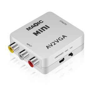 Magelei Bộ Chuyển Đổi Video <span class=keywords><strong>Mini</strong></span> HD AV2VGA Hộp Chuyển Đổi Video AV Sang VGA Với Bộ Chuyển Đổi Âm Thanh Sang HDTV Máy Tính 3.5Mm - Product Image 2