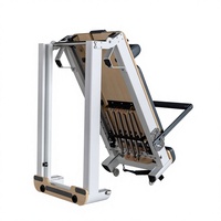 Reformer Pilates pliable en alliage d'aluminium durable et réglable, lit de rééducation multifonctionnel pour usage commercial et domestique