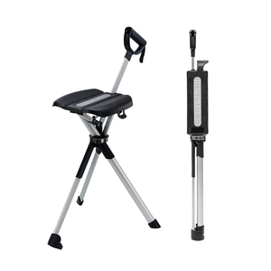 Pousser manuellement Ta-Da Chair Series2 Stick Chaise pliable Bâton de marche Chaise béquille 92cm Noir avec crochet à poignée cachée - Product Image 1