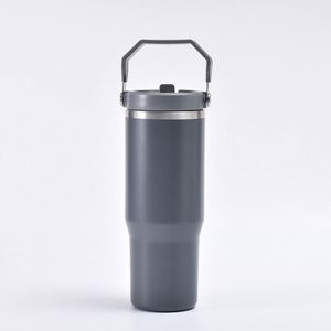 Gobelet isotherme à double paroi avec poignée confortable, tasse à boisson en acier inoxydable de 30 oz pour l'extérieur - Product Image 4