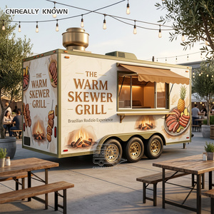 Commercial Hot Dog Trailer Towable Beverage Food Truck CE Certified Mobile <b>Kitchen</b> - Product Image 2