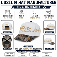 Casquettes Snapback bicolores personnalisables en toile de coton avec logo, protection UV, ajustables, pour sports de plein air