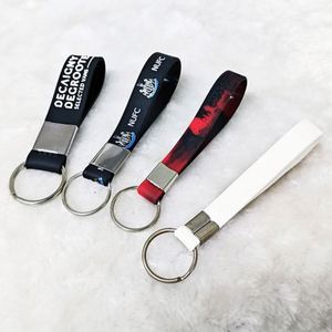 Customised Silicone Wristband Keychain with Keyring Fully Embossed with Your Logo or Text - Product Image 2