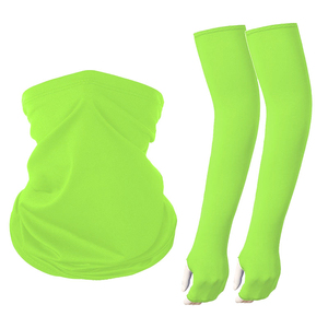 Manchons de bras anti-UV personnalisés JX avec logo, manchons rafraîchissants en soie, ensemble de bandanas et manchons de bras - Product Image 3