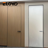 Porte intérieure en bois d'aluminium au design minimaliste haut de gamme pour villa ou appartement Style moderne avec bois massif et surface finie