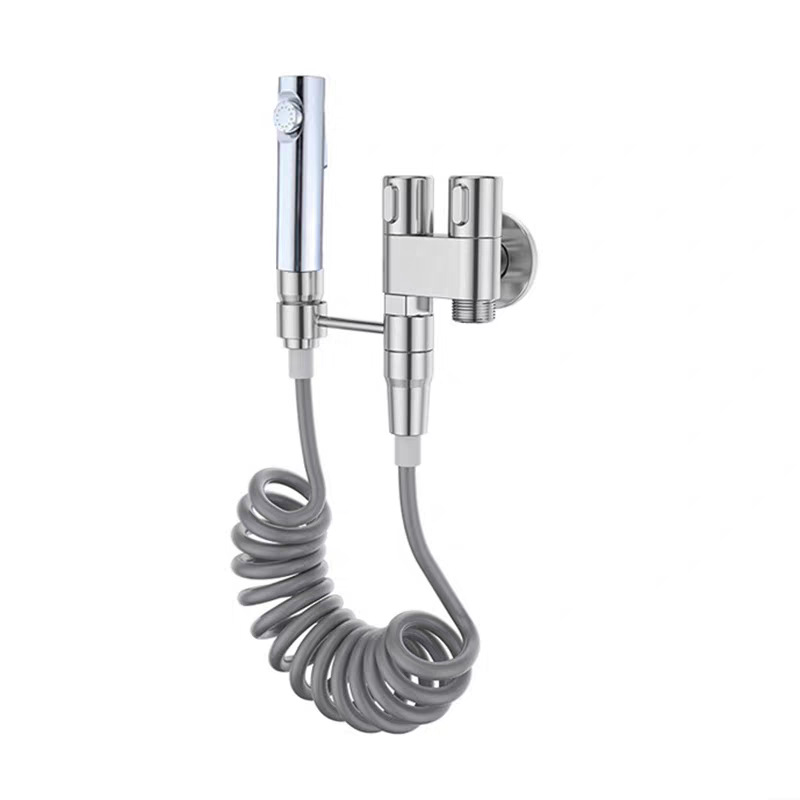 Electroplated chrome (brass body, plastic spray gun)