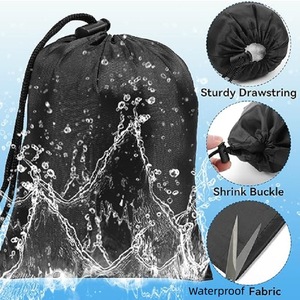 <b>Drawstring</b> Bag 29x30cm Polyester Waterproof Storage <b>Pouch</b> Unisex Outdoor Use - Product Image 4