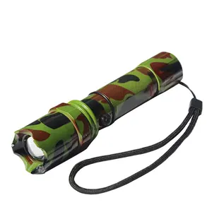 YM-2188 banco de alta potencia Baton antorcha luz Super brillante XPe LED recargable CAMO Flashlight