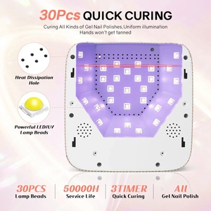 เครื่องอบเล็บไร้สายแบบชาร์จไฟได้ 30 LEDs แสงยูวี สำหรับทำเล็บมือ เครื่องอบแห้งเล็บ แหล่งกำเนิดแสงยูวี ใช้พลังงานจากแบตเตอรี่ สำหรับงานศิลปะบนเล็บ - Product Image 3