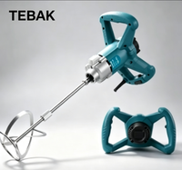 Mélangeur électrique portatif TEBAK à bas prix pour ciment, peinture, mortier et autres mélanges universels – Outil portable