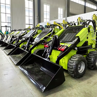 Mini-chargeuse compacte hydraulique puissante et personnalisable de fabrication chinoise, idéale pour l'agriculture et les exploitations agricoles