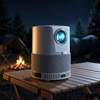 Projecteur LCD intelligent Pico, WiFi double bande, 1080P/4K, Android 9, 450 ANSI Lumens, haut-parleurs intégrés, 2 Go + 16 Go de RAM, portable, lentilles à 5 couches