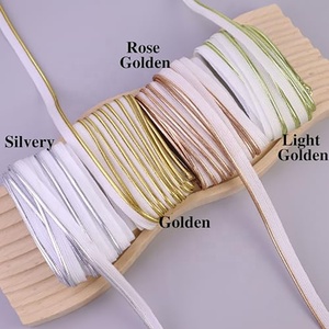 ราคาโรงงาน สายร้อยขอบสีทอง เป็นมิตรกับสิ่งแวดล้อม ขนาด 0.4 นิ้ว/1 ซม. สำหรับตกแต่งกระเป๋า รองเท้า เสื้อผ้า เย็บปักถักร้อย ของตกแต่งบ้าน และงานหุ้มเบาะ - Product Image 4