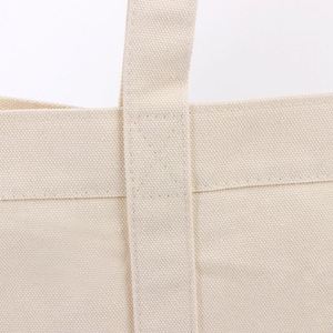 Bolsa de Compras de Lona de Algodón Promocional de Verano, Grande, de Diseño, Linda, con Logotipo Personalizado, Lavable, Resistente, en Blanco - Product Image 4