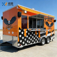 Camion de restauration mobile 2026 à vendre, remorque traînante en acier inoxydable pour glaces et snacks, kiosque alimentaire