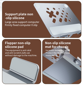 Mới Nhất Chiều Cao Có Thể Điều Chỉnh Bàn Gấp Người Giữ Máy Tính Xách Tay Có Thể Gập Lại Nhôm Máy Tính Xách Tay Đứng 360 Xoay Chủ Có Thể Điều Chỉnh Quà Tặng - Product Image 4