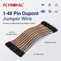 Câble de raccordement Dupont femelle à mâle 1-40 broches, câble ruban arc-en-ciel, faisceau de câbles industriel personnalisé pour prototypage de cartes de développement et de circuits imprimés