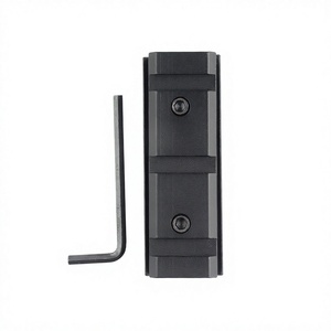 Adaptateur à rainures multiples G0011-2B 11-20mm usiné CNC, ultra-léger, noir mat, base longue fixe pour observation extérieure - Product Image 2