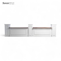 Comptoir de bar pliable en bois blanc portable, plateau en pin modulaire, mobilier pour mariage, événement, fête, restauration