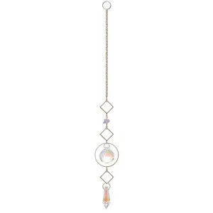 En gros de Haute Qualité Cristal Suspendus Lune <span class=keywords><strong>Sun</strong></span> Catcher Quartz Vent Carillon Pour Fenêtre Décoration - Product Image 5