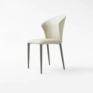Silla de Comedor Ergonómica Moderna, Tapicería de Cuero Sintético Suave, Patas de Hierro, Muebles de Restaurante para Hogar, Hotel, Cafetería - Product Image 2