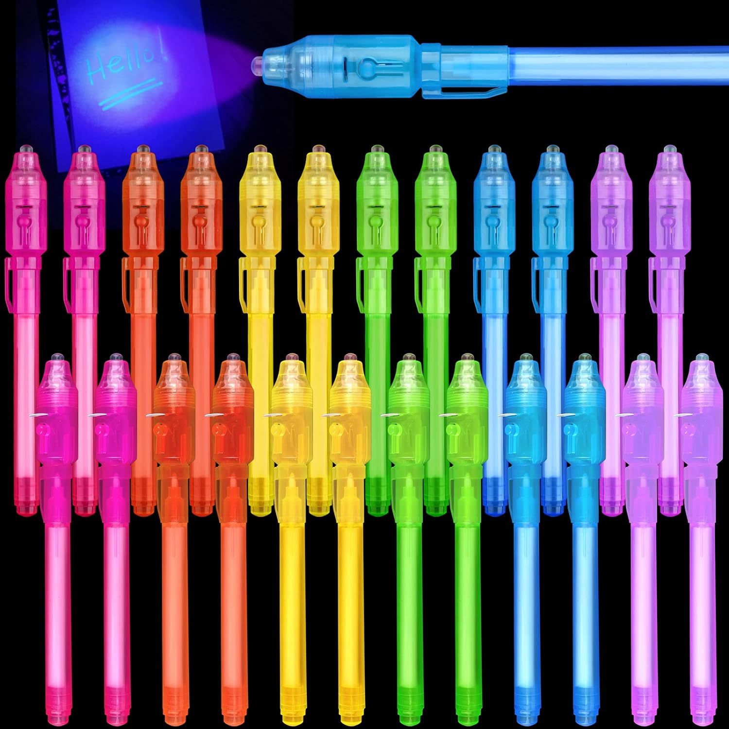 Stylo Magique Kit Stylo Invisible IZoeL - 10 Stylos UV Carnets Moustaches, Jeu Détective Enfant, Cadeau Anniversaire Stylo Encre Invisible