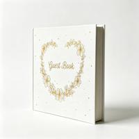 Livre d'or de mariage A5 personnalisé avec impression et dorure à chaud, couverture rigide