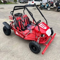 Kart tout-terrain avec freins à disque et phares LED, kart de course pour adultes, deux places pour enfants, buggy à essence 110cc
