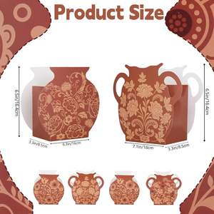 12 Platos <span class=keywords><strong>de</strong></span> Barro Mexicanos Cielito Lindo, Decoración para Fiestas, Florero, Centro <span class=keywords><strong>de</strong></span> Mesa, Caja <span class=keywords><strong>de</strong></span> Regalo <span class=keywords><strong>de</strong></span> Papel Mexicano para Bodas y Fiestas - Product Image 3