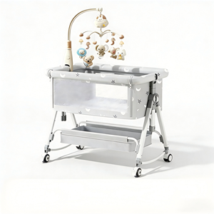 <span class=keywords><strong>Cuna</strong></span> para Bebé <span class=keywords><strong>4</strong></span> en 1, <span class=keywords><strong>Cuna</strong></span> Colecho <span class=keywords><strong>con</strong></span> <span class=keywords><strong>Ruedas</strong></span> Bloqueables, <span class=keywords><strong>Cuna</strong></span> Portátil Plegable Fácil <span class=keywords><strong>de</strong></span> Ajustar para Recién Nacidos - Product Image 4