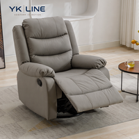 Fauteuil de canapé inclinable manuel en cuir personnalisé en gros