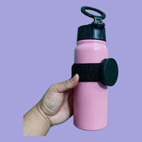 Sangle magnétique pour téléphone pour bouteilles et gobelets Stanley, support magnétique pour téléphone avec sangles élastiques pour une utilisation au gymnase, dans les caddies de courses