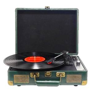 Tocadiscos portátil tipo maleta con altavoces incorporados, Bluetooth, USB, estilo retro, directo de fábrica, ideal para regalo o fiestas en casa. - Product Image 6