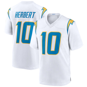 Grosir 2024 jahitan berkualitas tinggi Los Angeles Jersey sepak bola Amerika #10 Justin Herbert cepat kering dan bernapas - Product Image 2