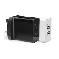 Chargeur de téléphone USB mini taille 24W 5V 4.8A chargeur mural USB double port pour téléphones, tablettes et lecteurs MP3, tablettes, appareils photo, haut-parleurs