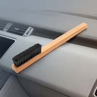 Brosse de nettoyage à poils doux en laine 100% naturelle antistatique pour l'intérieur de la voiture, longueur 15/20 cm pour l'automobile